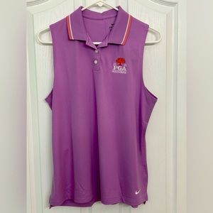 Nike Dri Fit Women’s Sleeveless PGA 2021 Ocean Course Golf Shirt Large